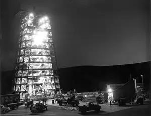 Sycamore Prints: The Atlas missile test tower at the Sycamore Canyon