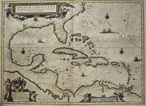 Geographic Collection: Atlas Novus, 17th c Map of the Caribbean
