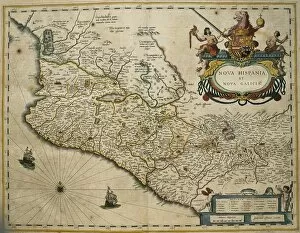 Mexicans Collection: Atlas Novus, 17th c Map of Mexico