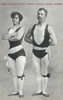 Athletes Collection: Atlas and Vulcana music hall strongman, strongwoman
