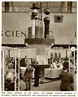 Images Dated 12th February 2019: Atomic energy stand at British Industries Fair 1949