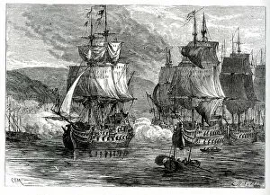 Images Dated 17th August 2021: Attack on Burntisland, Fife, Scotland, 1715, during the Jacobite rising known as
