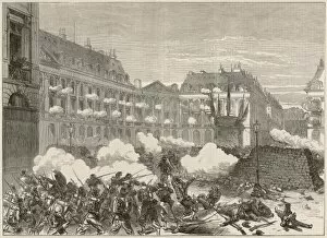 Communards Collection: Attack on the Communards, Place Vendome; Paris Commune, 1871
