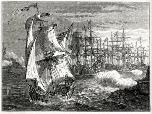 Attack off Brest, Battle of Camaret, Brittany, France, 18 June 1694