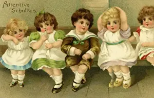 Schoolchildren Prints: Attentive scholard