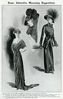 Jackets Collection: Attractive black mourning clothing 1910