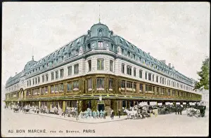 Marche Prints: Au Bon Marche, Rue de Sevres, Paris, France