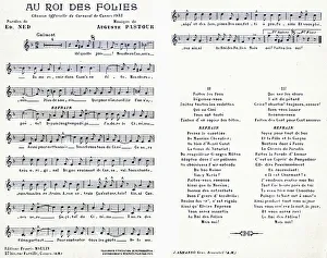 Folies Prints: Au Roi des Folies, official song of Cannes Carnival
