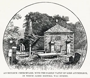 Churchyard Prints: Auchinleck churchyard, burial place of James Boswell