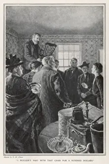 Auctions Prints: Auction Sale in Home