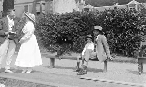 Audience at an Edwardian tennis match