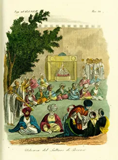 Bamboo Gallery: Audience with the Sultan of Bornu, Kanem-Bornu