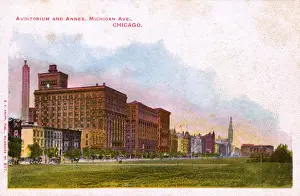 Annex Prints: Auditorium and Annex, Michigan Avenue, Chicago, Illinois