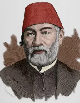 Auguste Mariette (1821-1881). French archaeologist. Engravin
