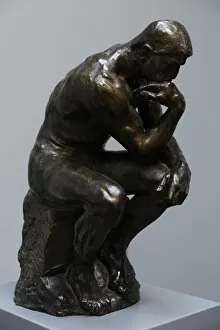 Bronze, 20 cm Reproduction Statue The Thinking of Rodin