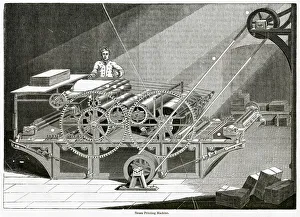 Images Dated 29th April 2019: Augustus Applegath and Edward Cowpers printing machine 1833