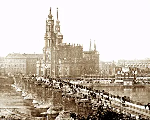 Augustus Bridge Dresden Germany Victorian period