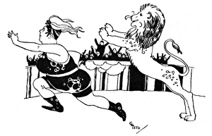 Aunt Collection: Aunt Babsie as a lion-tamer - failing miserably