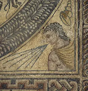 Breeze Prints: Aurigas mosaic. Roman. Detail depicting one of the four win