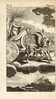 Roman Myth Prints: Aurora, Roman goddess of dawn in a chariot
