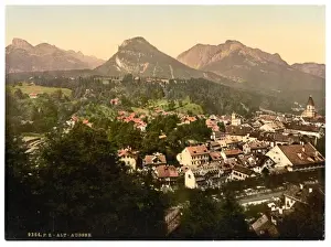 Styria Prints: Aussee (i. e. Bad Aussee), general view, Styria, Austro-Hung