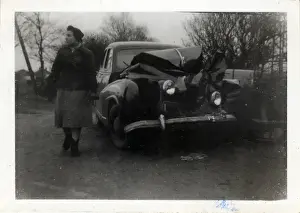Austin Prints: Austin Classic Car Accident, England