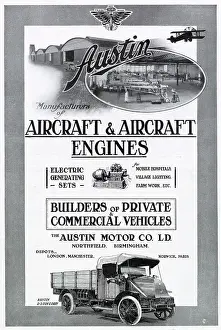 Biplanes Prints: Austin was a large, well-respected company producing cars, lorries and a range of engines