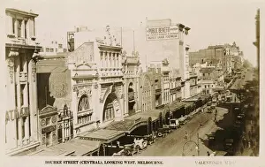 Nellie Prints: Australia - Bourke Street (Central) looking West, Melbourne
