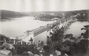 Australia - Sydney area, steel railway, railroad bridge