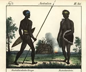 Australian aborigine warrior with body scarification
