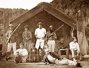 Settler Prints: Australian settlers, Victorian period, hand coloured photo