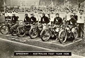 Motor Cycle Gallery: Australian Speedway Team, 1936