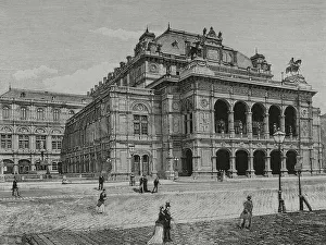 Revival Prints: Austria, Vienna. Imperial Opera House (Opernhaus)