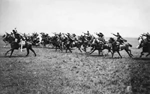 Austrian 7th Uhlans attacking, Galicia, WW1