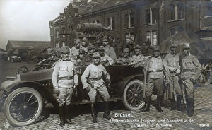 Images Dated 18th May 2017: Austrian artillery troops in Brussels, Belgium, WW1