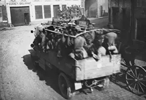 Austrian infantry in trucks, Western Front, WW1