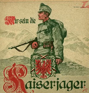 Austrian Collection: Austrian Kaiserjaeger soldier, WW1