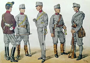 Gloves Collection: Austrian soldiers in uniform, WW1