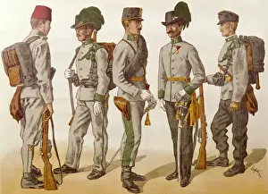 Austrian soldiers in uniform, WW1