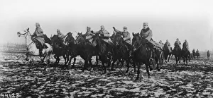 Images Dated 8th November 2011: Austro-Hungarian cavalry in action, WW1