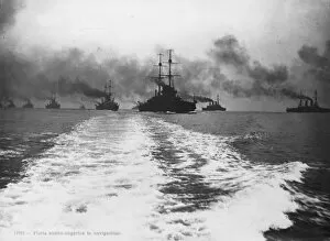 Images Dated 8th November 2011: Austro-Hungarian fleet at sea, WW1