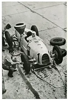 Pits Prints: Auto-Union racing car, tyre change and refuelling