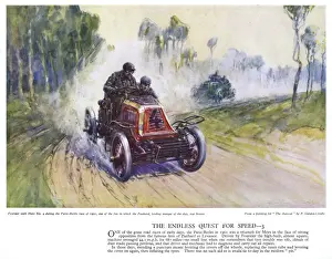 Crosby Prints: Autocar Poster -- Paris-Berlin race