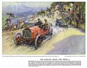 Roads Collection: Autocar Poster -- Targa Florio race, Sicily