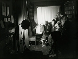 Sance Gallery: Automatic photograph of sitters and Rudi Schneider at sance