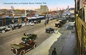 Motors Prints: Automobile Row, Farnam Street, Omaha, Nebraska, USA