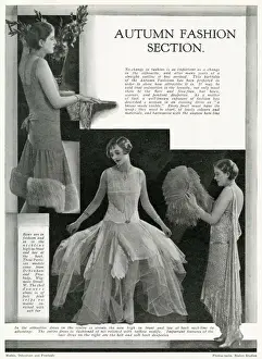 Freebody Prints: Autumn fashionable evening frocks 1929