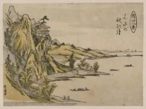 Autumn moon over Ishiyama