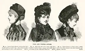 Autumn and winter style hats 1882 - 83