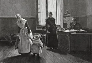 Edouard Prints: Aux Enfants Assistes: L Abandon - Edouard Gelhay
